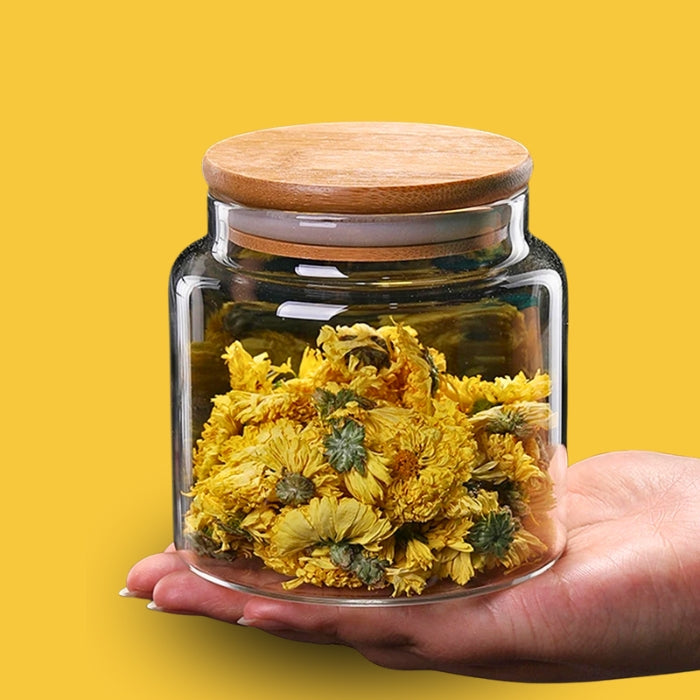 Vidro com Tampa de Bambu®