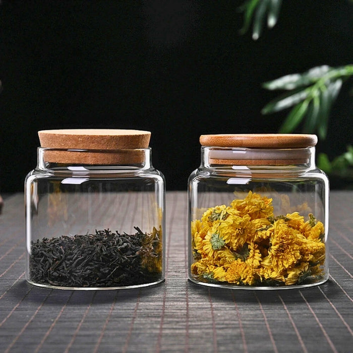 Vidro com Tampa de Bambu®